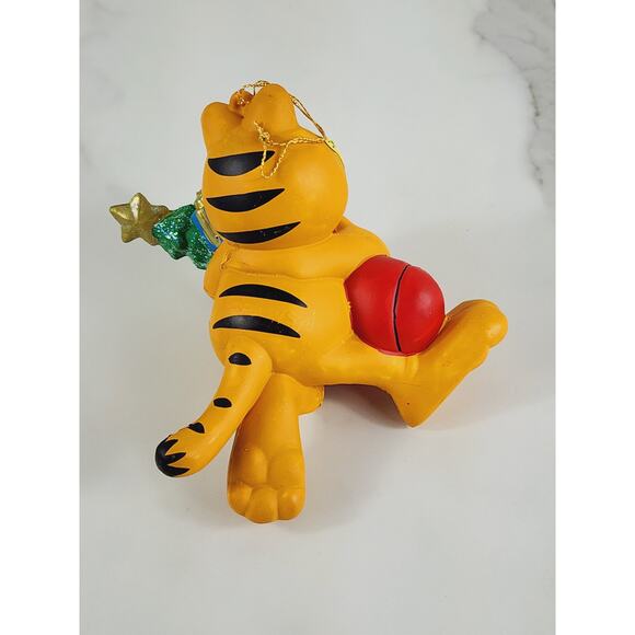 Garfield w/ Tree Ornament 4" Christmas Stocking Holidays 90's Kurt Adler Vintage - Picture 6 of 15